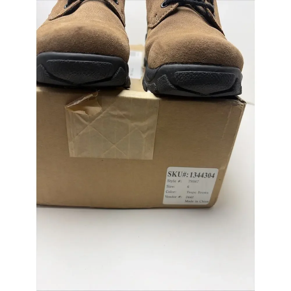 Lands End Suede Hiking Boots Lands Women’s Size 6M Style #79987 Tan Brown Clean